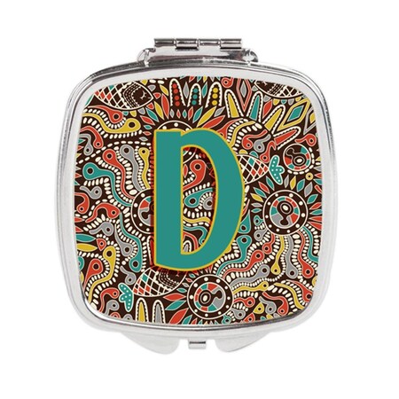Carolines Treasures Letter D Retro Tribal Alphabet Initial Compact Mirror CJ2013-DSCM
